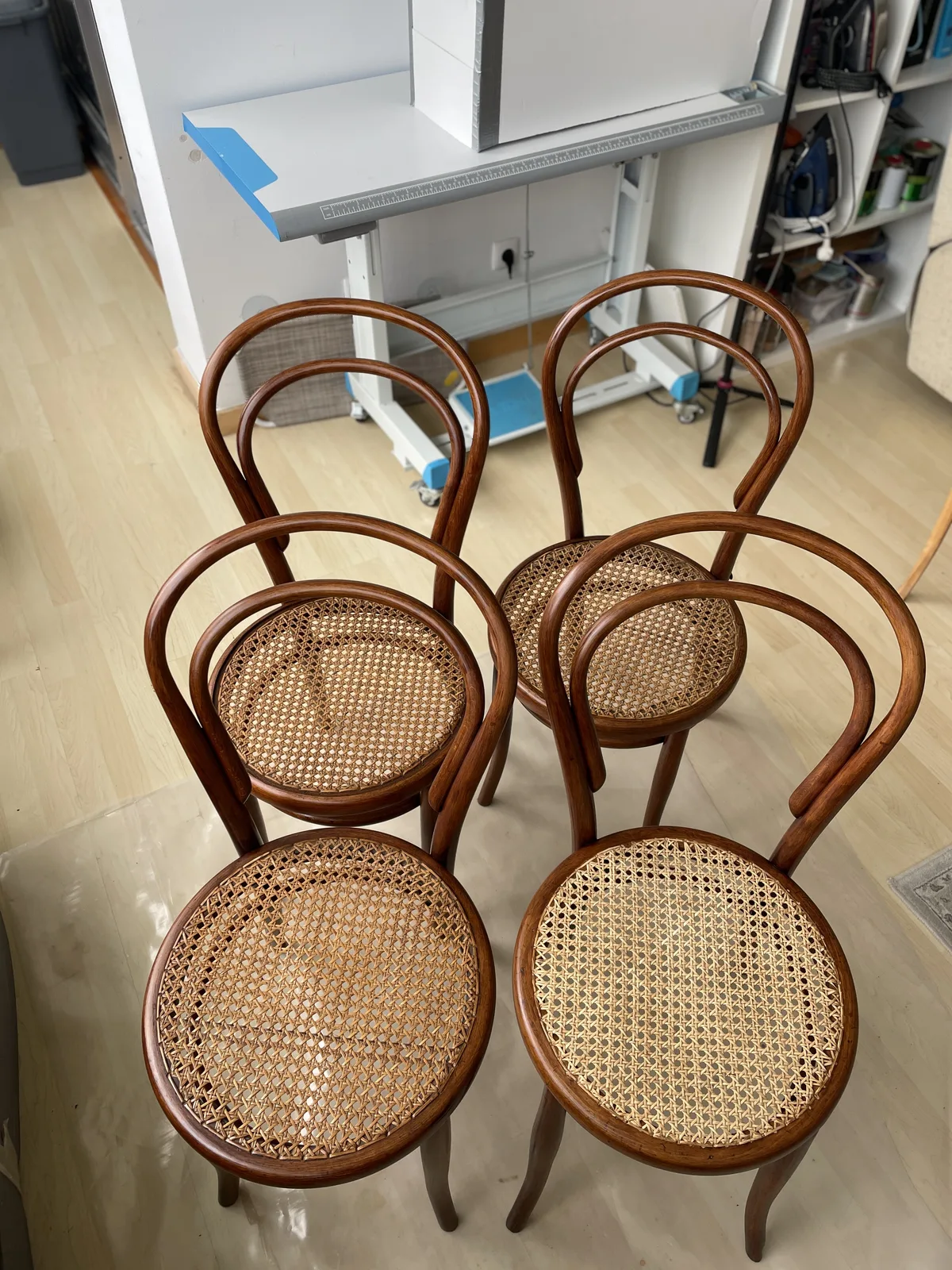 Rattan furniture weaving work 4