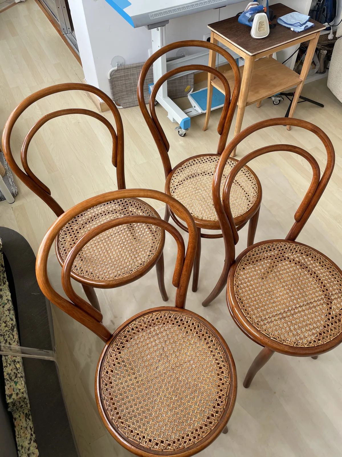 Rattan furniture weaving work 6
